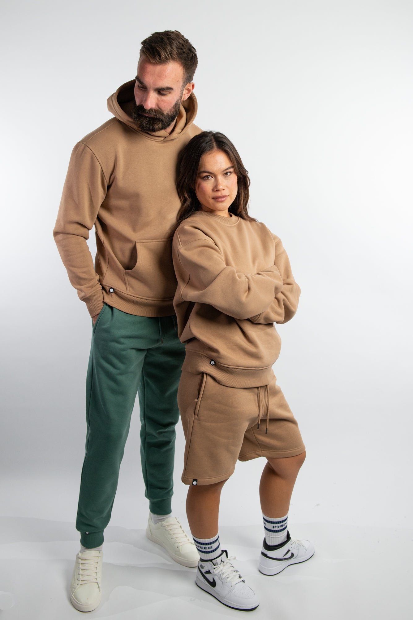 Hazelnut Hoodie made with organic cotton and recycled materials