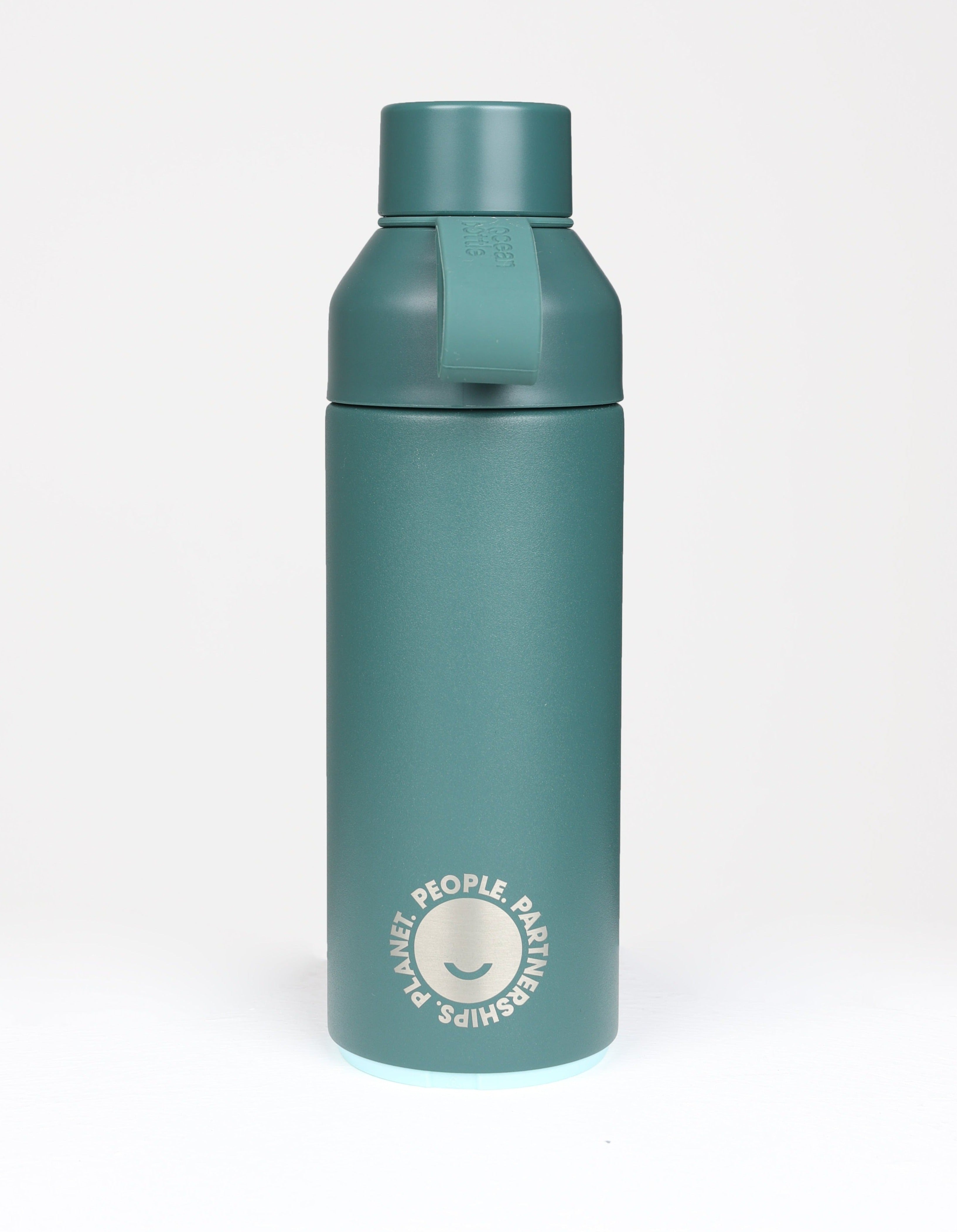 Image of Forest Green Pioneer Ocean Bottle against a white background.