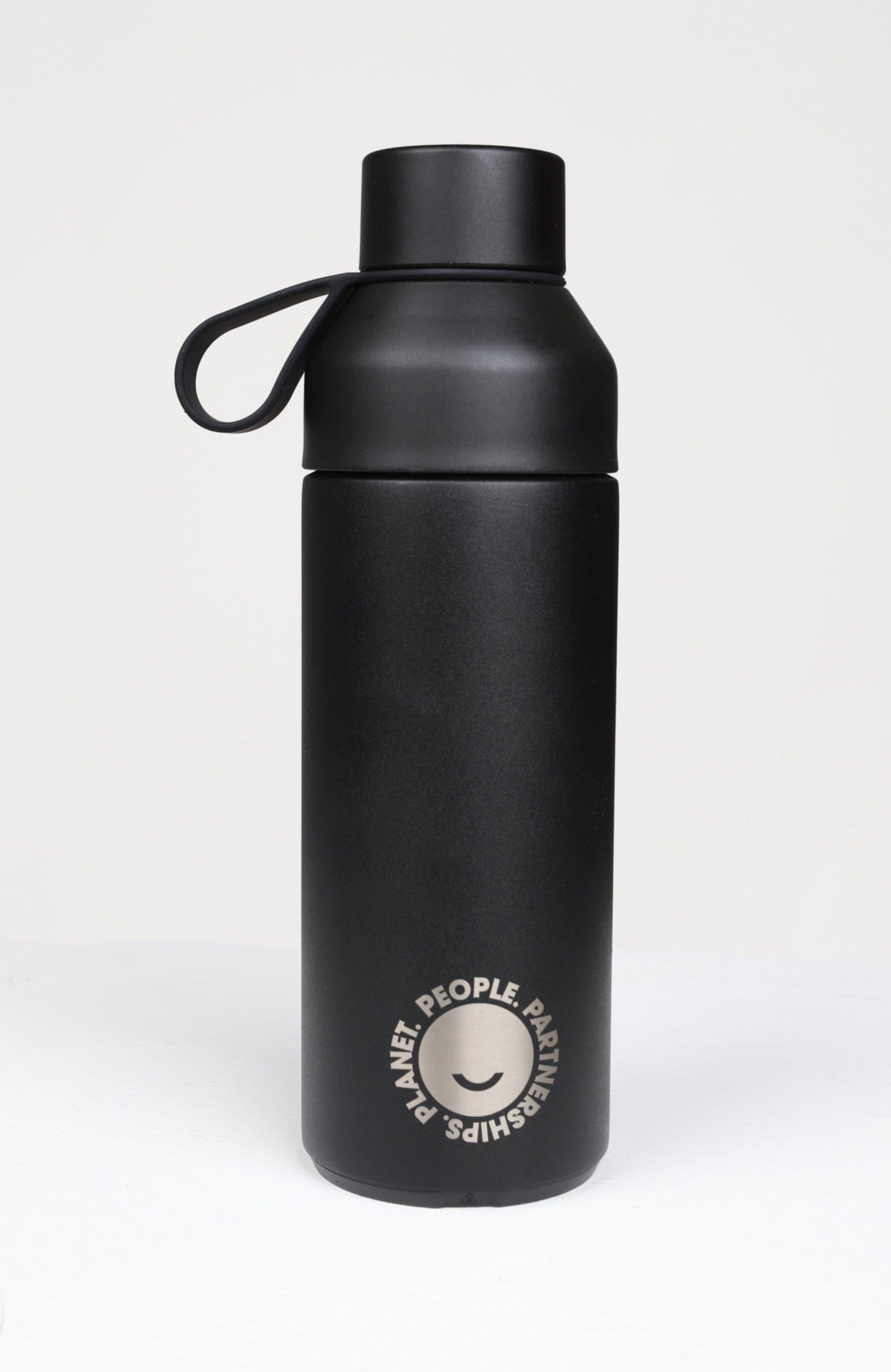 Image of Black Pioneer Ocean Bottle against a white background.