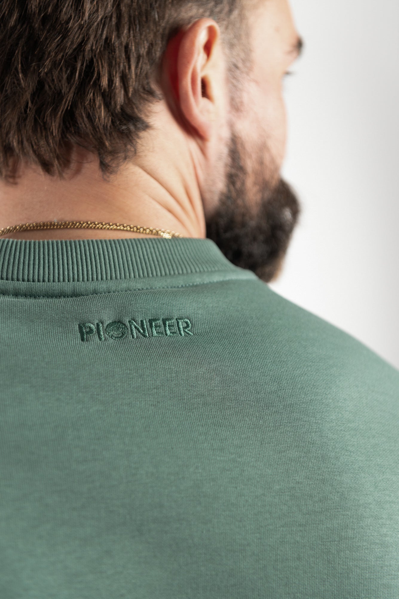 Dark Forest Green Crew Neck Sweatshirt made from sustainable eco-friendly materials