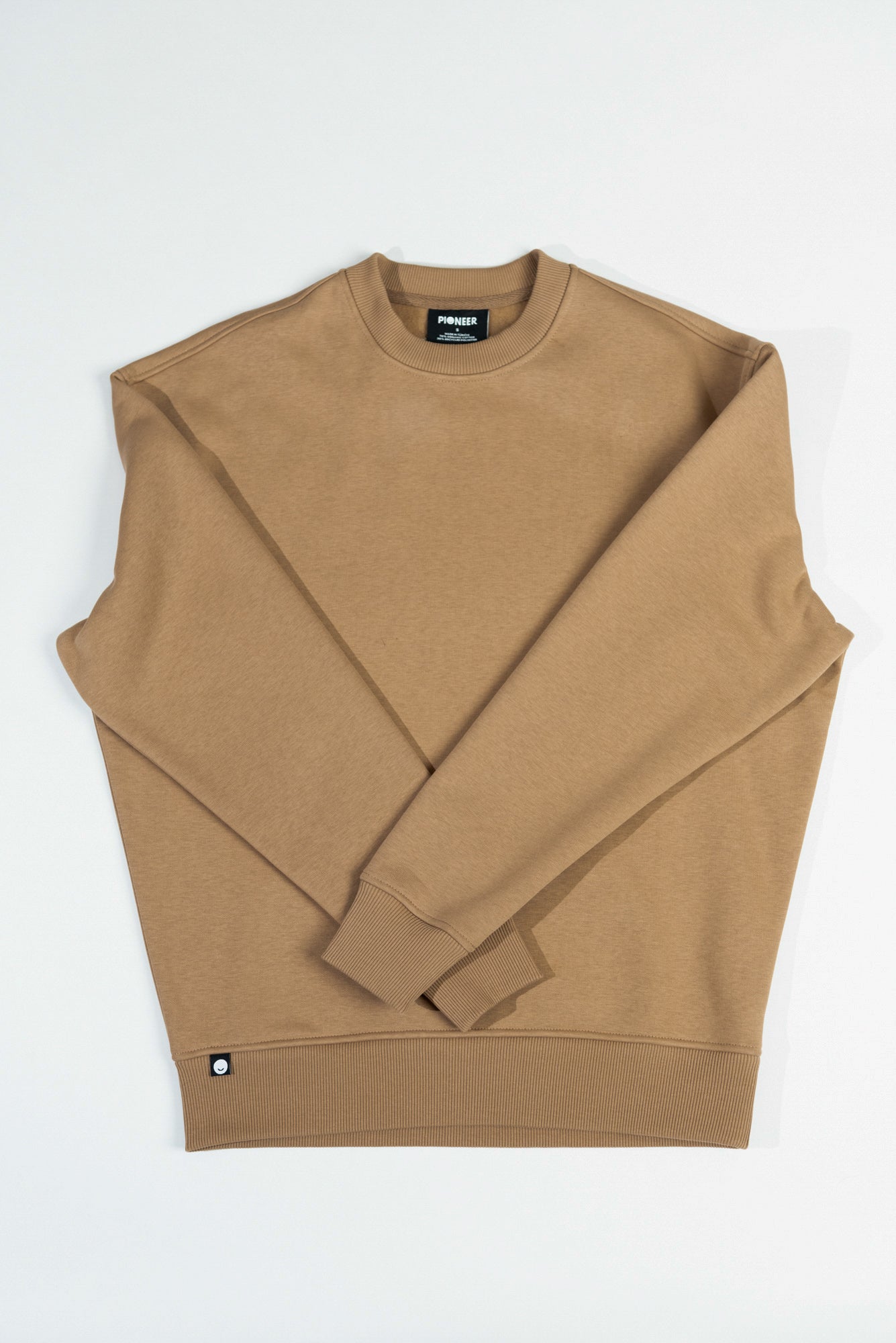 Hazelnut Crew Neck Sweatshirt made from sustainable eco-friendly materials