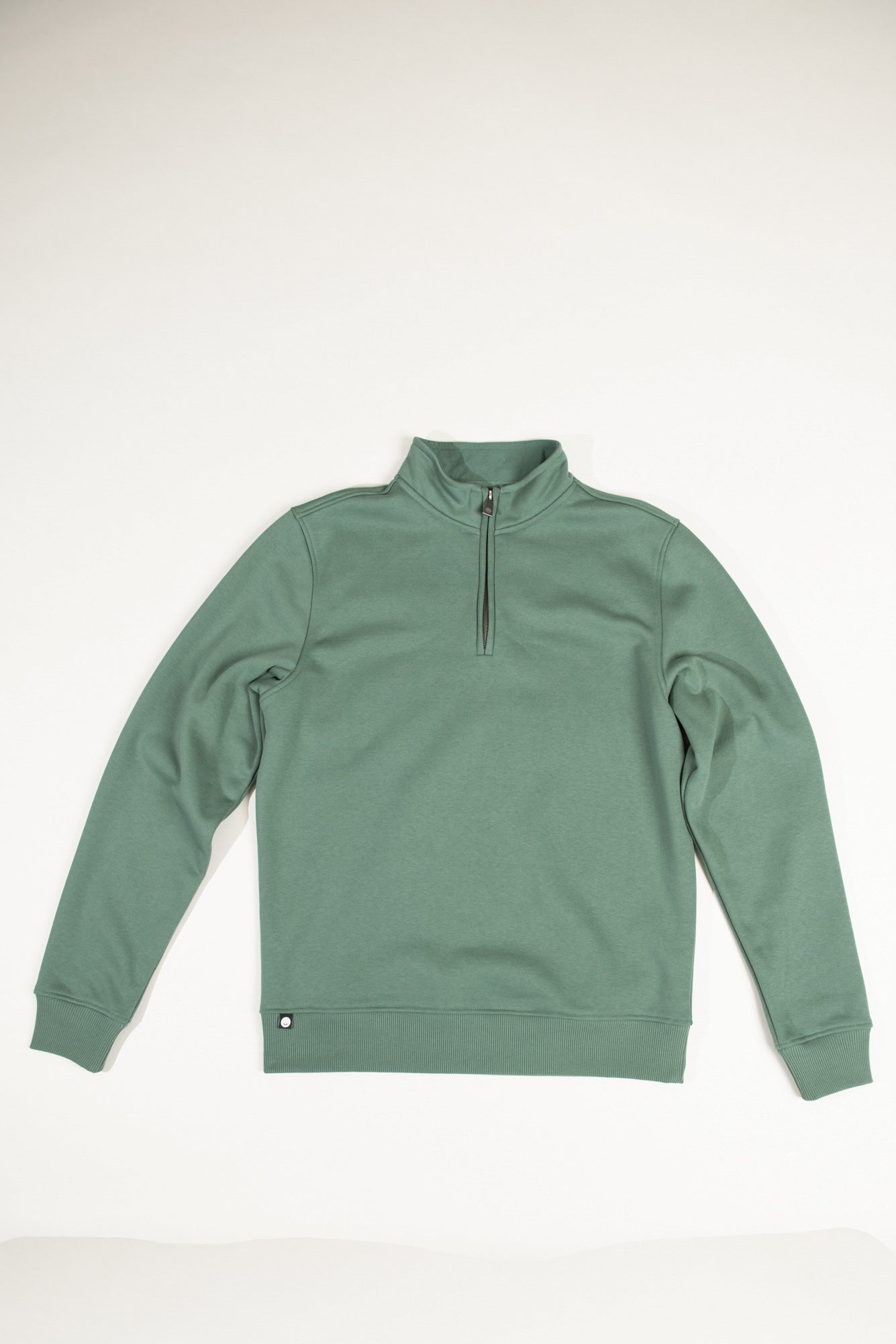 Dark Forest Green 1/4 zip made from sustainable eco-friendly materials