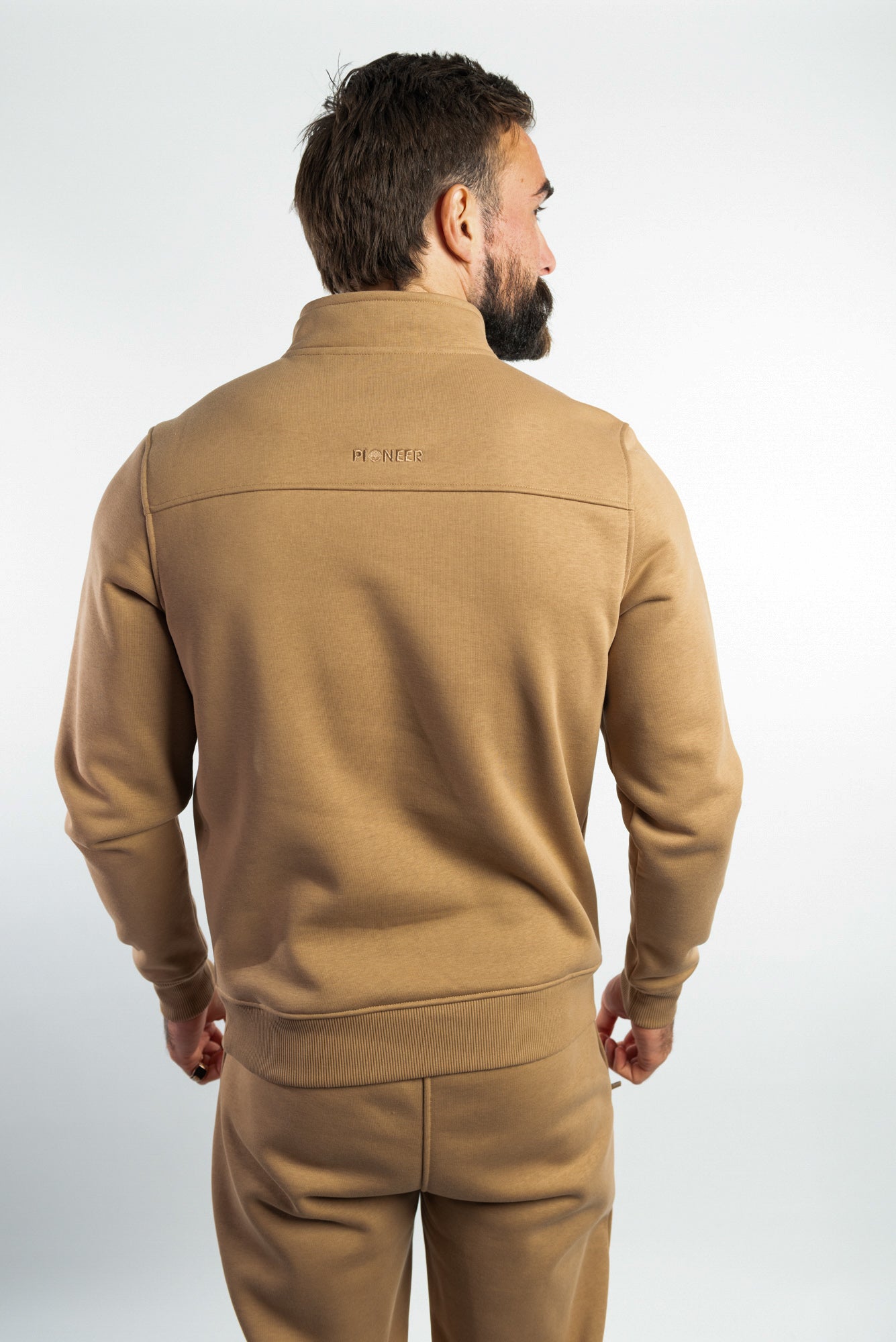 Hazelnut 1/4 Zip Top made from sustainable eco-friendly materials