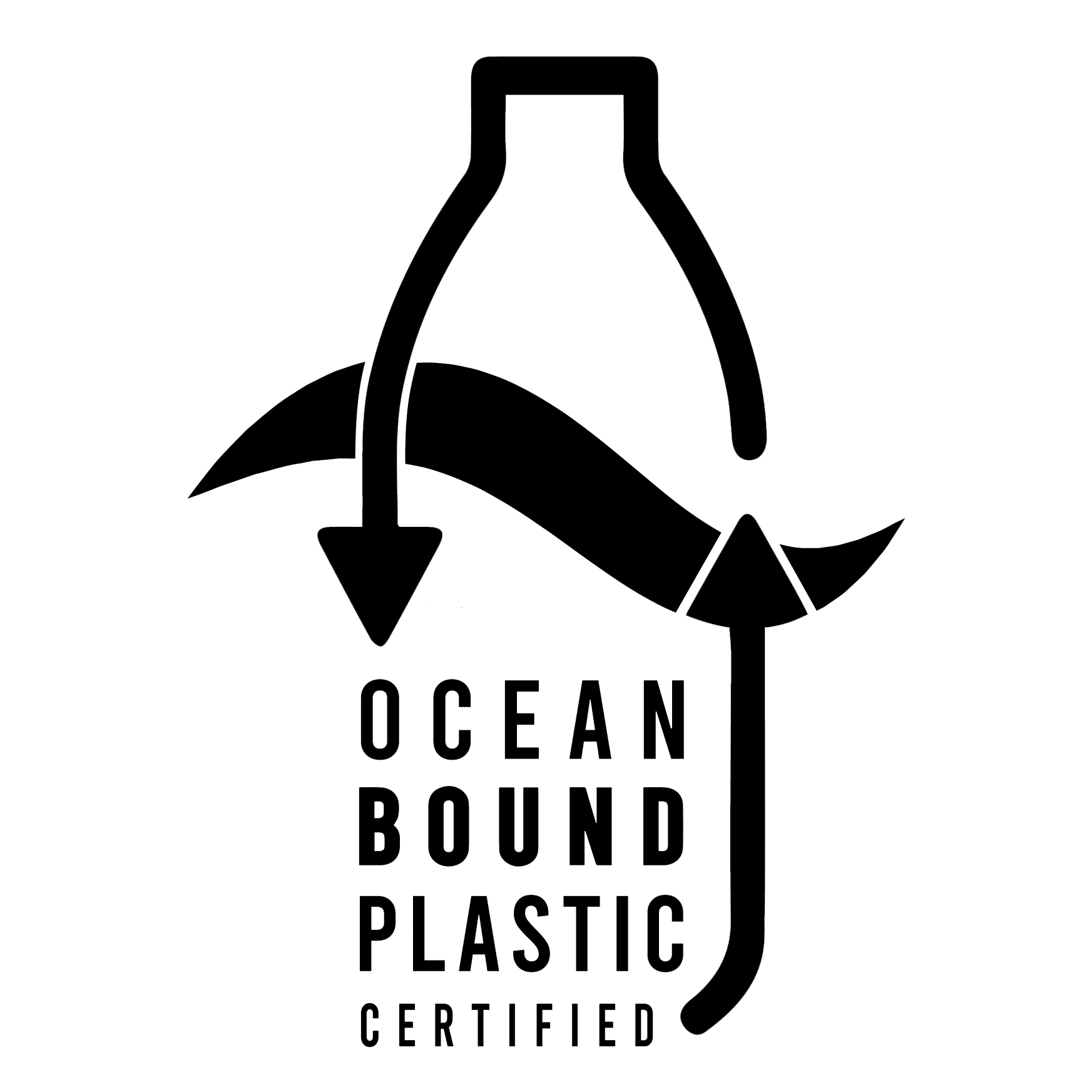 Logo of Ocean Bound Plastic in Black.