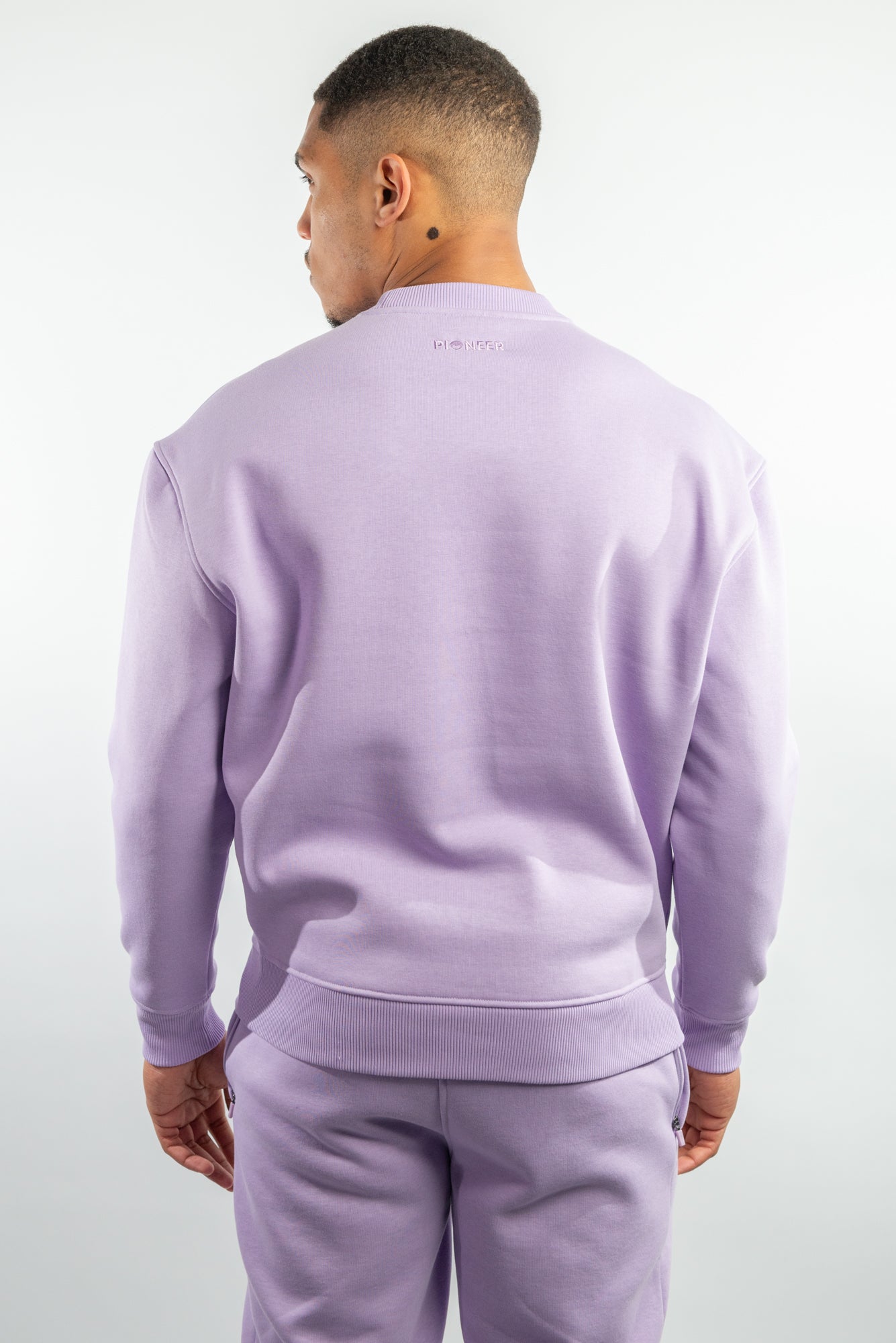 Orchid Petal Crew Neck Sweatshirt made from sustainable eco-friendly materials