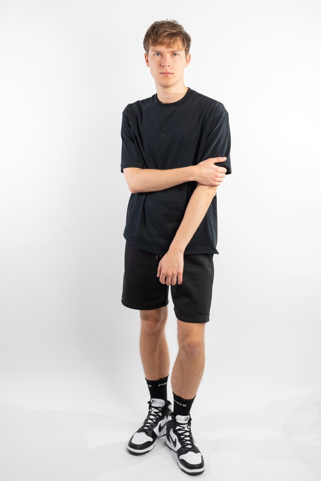 Black Shorts made with organic cotton and recycled materials