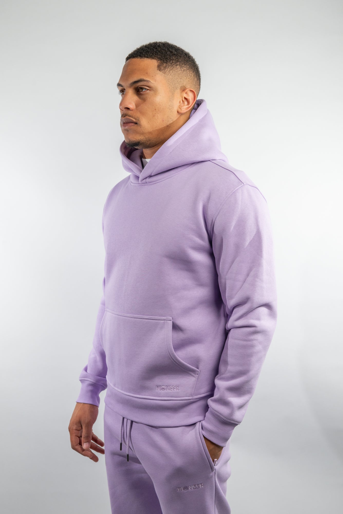 Orchid Petal Hoodie made with organic cotton and recycled materials