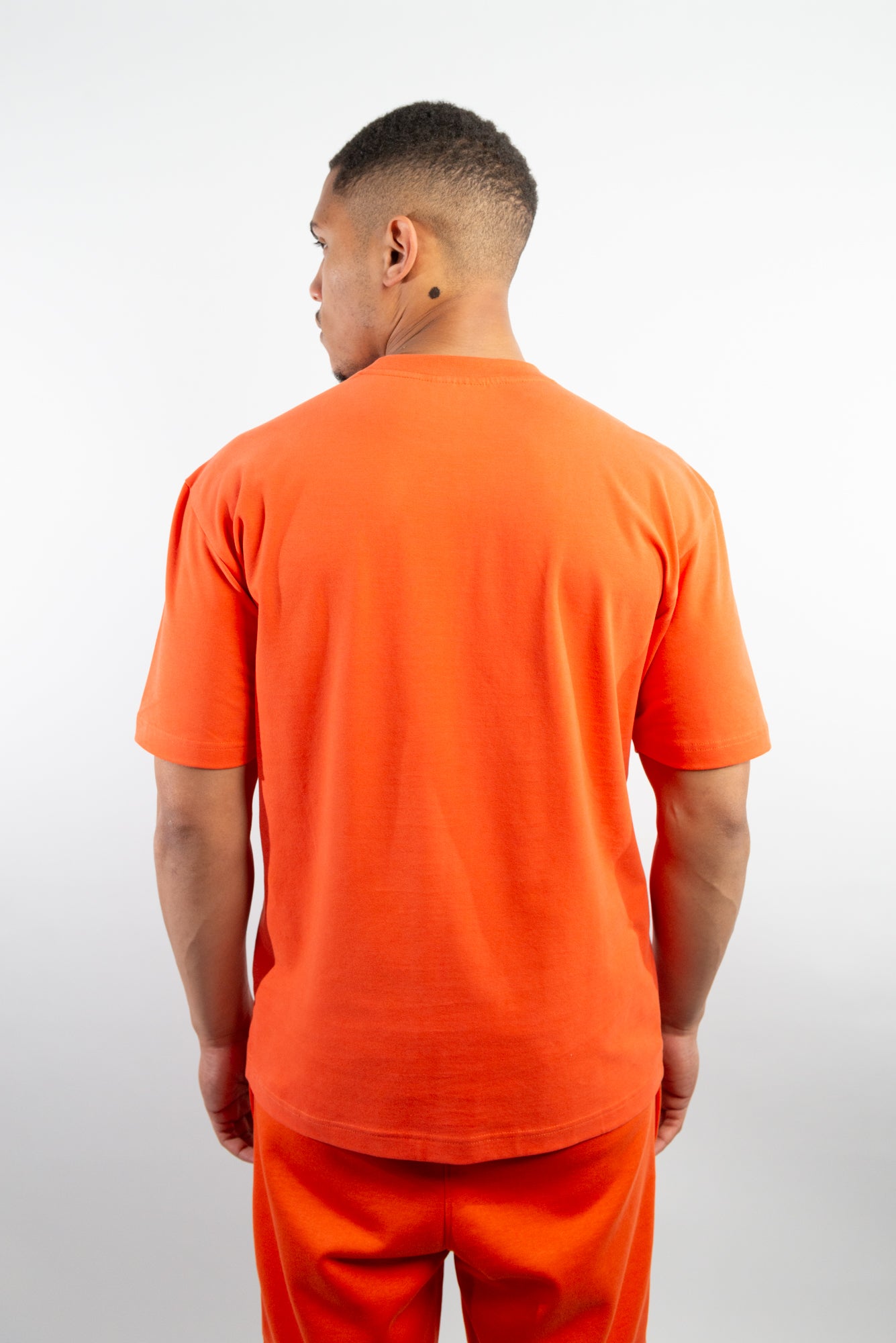 Mandarin Red Tshirt made from sustainable eco-friendly materials