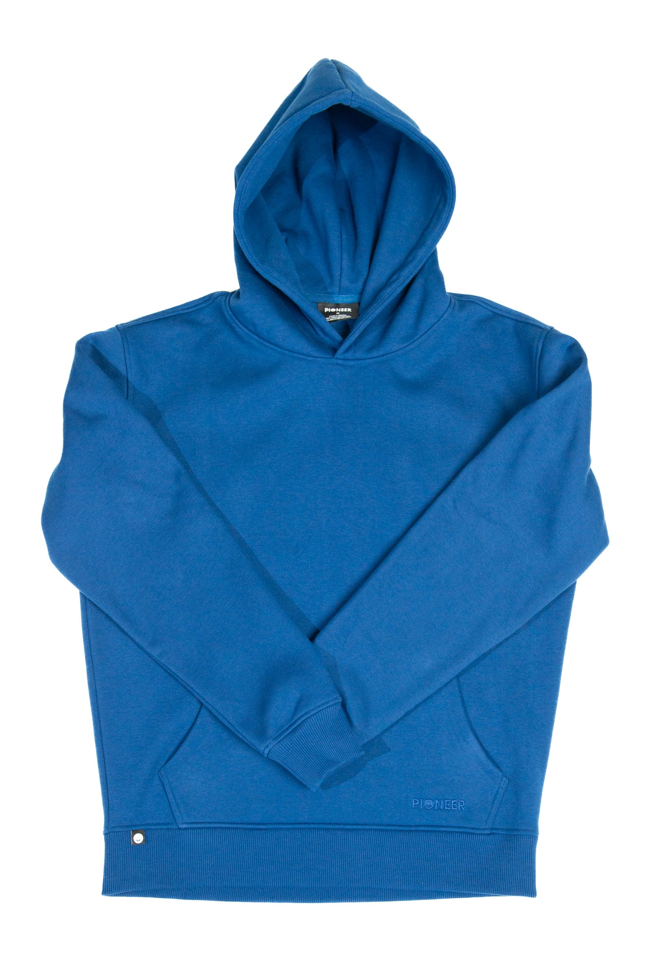 Navy Hoodie made with organic cotton and recycled materials