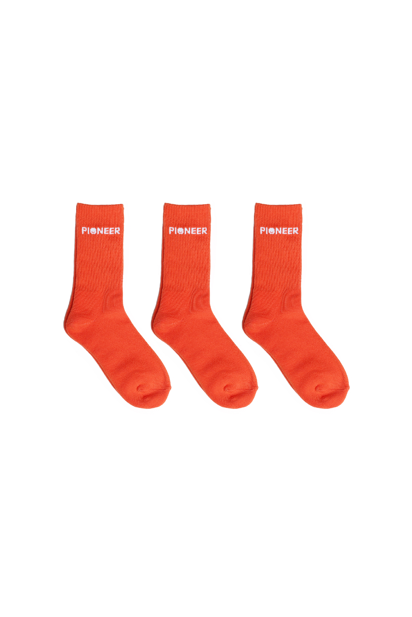 3 Pack Mandarin Red Socks