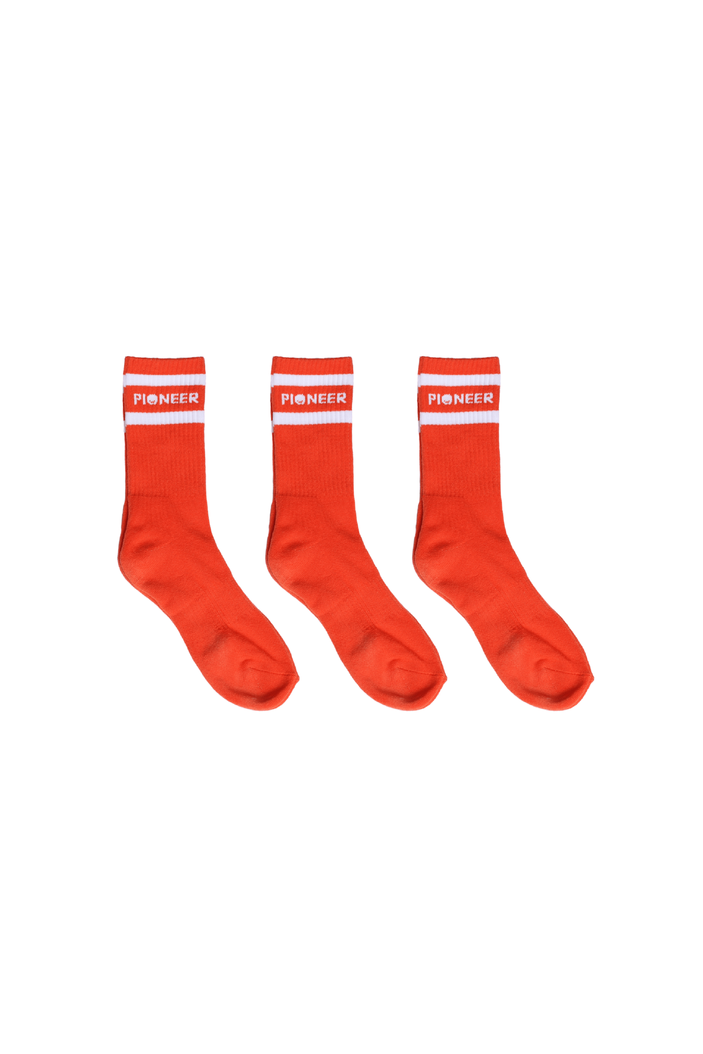 3 Pack Mandarin Red Socks